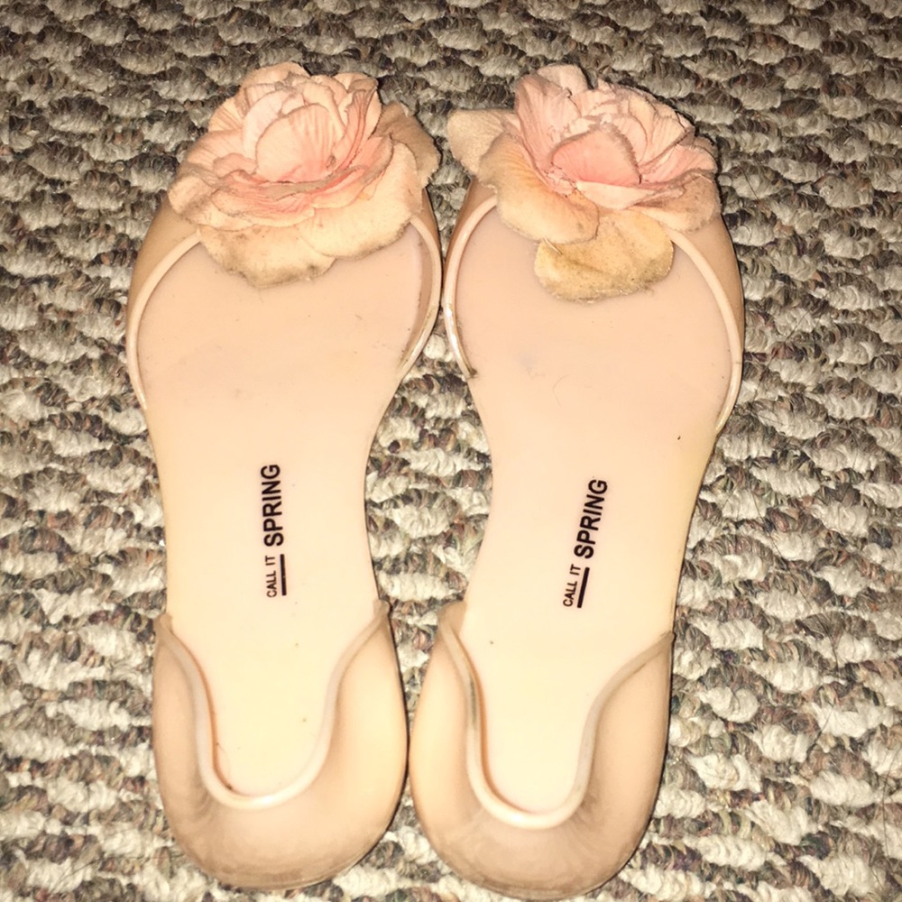 Pink floral call it spring flats